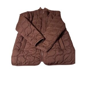 Modern Supply‎ by Sanctuary Quilted Brown Zipper Pocket Jacket XL